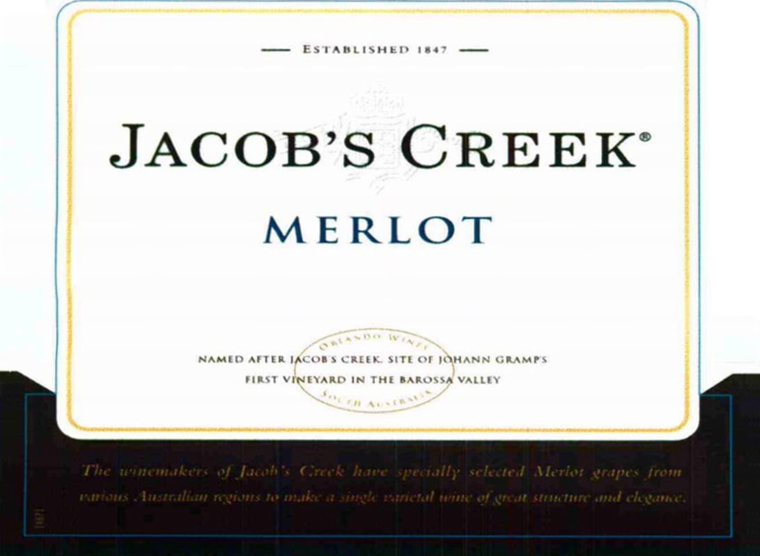 Jacob's Creek Merlot 2007 Front Label