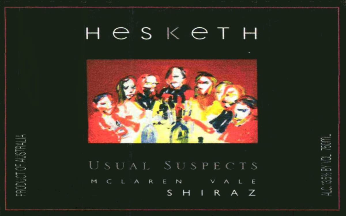 Hesketh Usual Suspects Shiraz 2007 Front Label