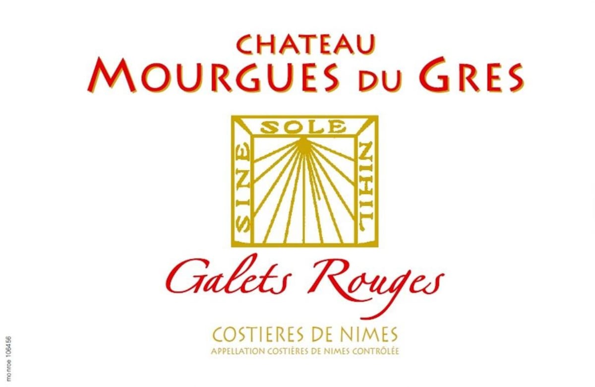 Chateau Mourgues de Gres Collard Costieres de Nimes Galets Rouge 2012 Front Label