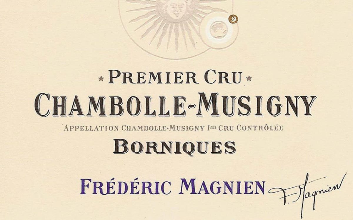 Frederic Magnien Chambolle-Musigny Borniques Premier Cru 2009 Front Label