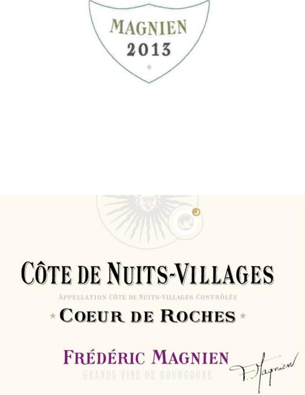 Frederic Magnien Cote de Nuits Coeur de Roches Rouge 2013 Front Label