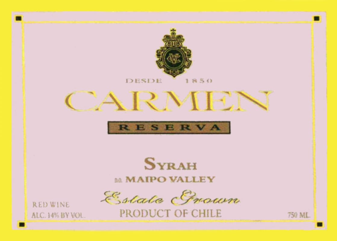Carmen Reserve Shiraz 2008 Front Label