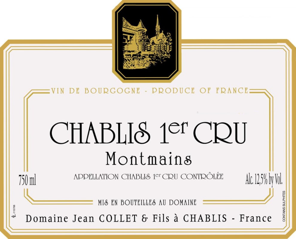Jean Collet Chablis Montmains Premier Cru 2013 Front Label