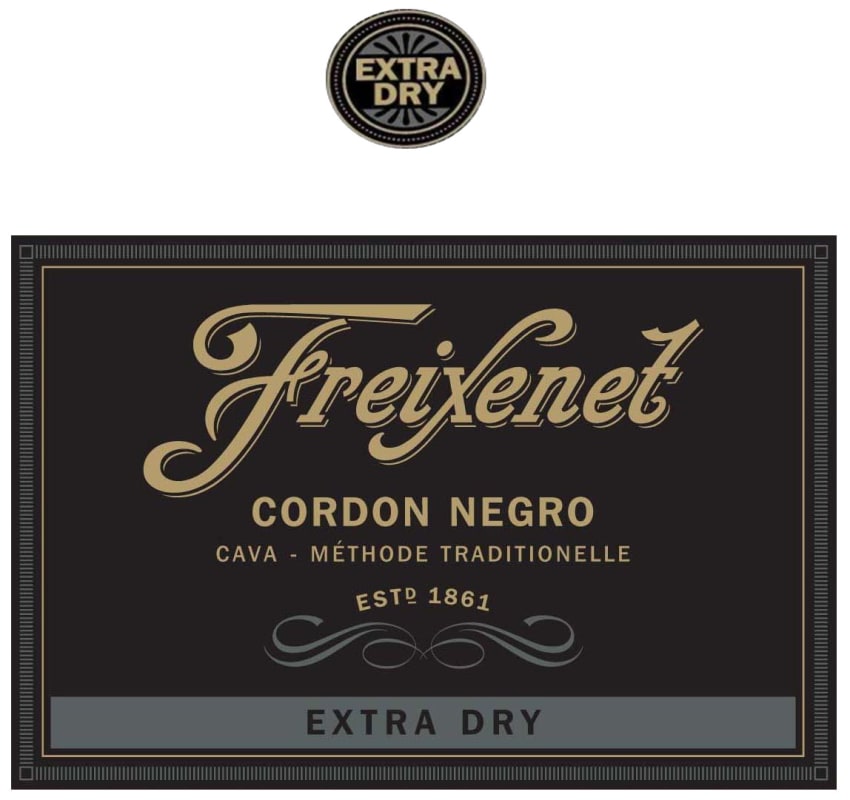 Freixenet Cordon Negro Extra Dry 1987 Front Label