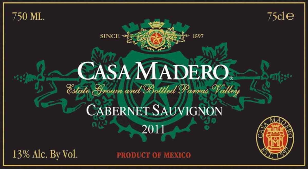 Casa Madero Cabernet Sauvignon 2011 Front Label