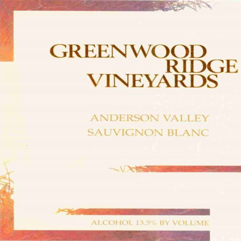Greenwood Ridge Anderson Valley Sauvignon Blanc 2009 Front Label