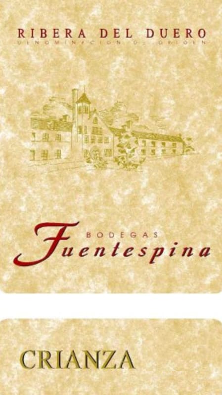 Fuentespina Crianza 2012 Front Label