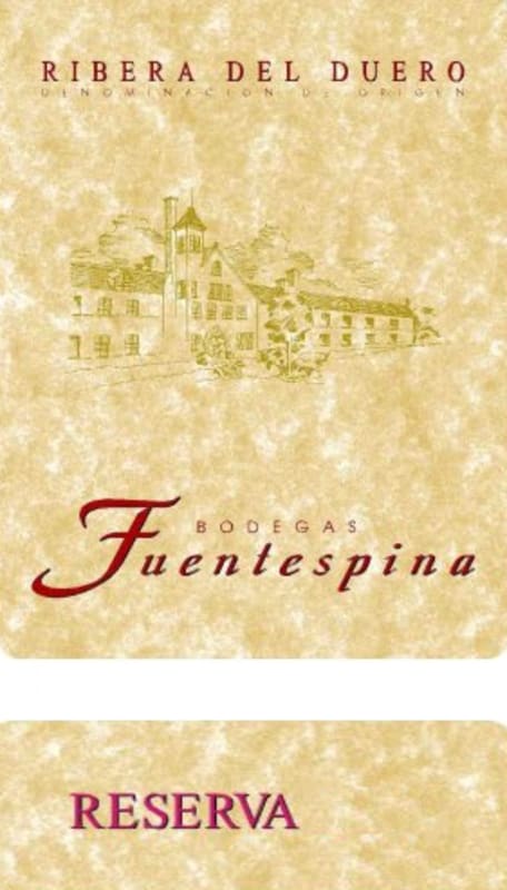 Fuentespina Reserva 2006 Front Label