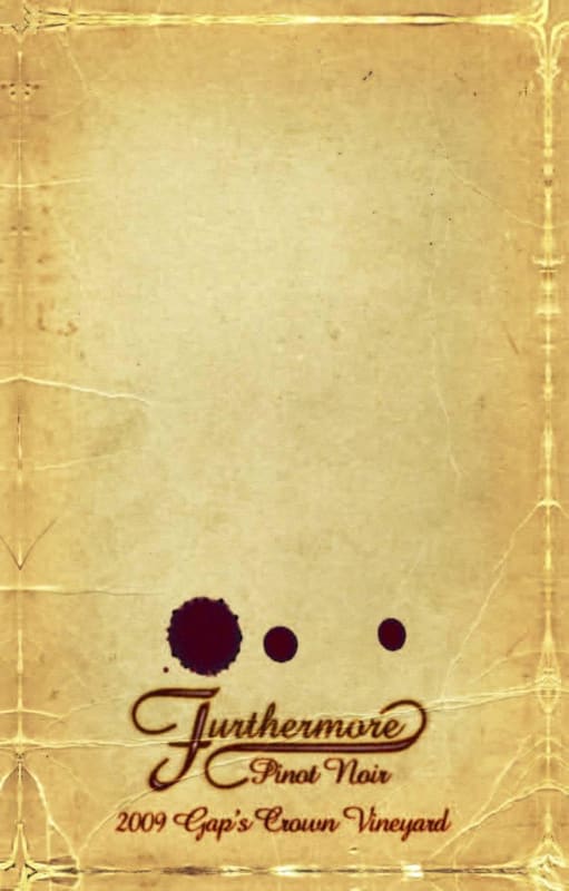 Furthermore Gap's Crown Vineyard Pinot Noir 2009 Front Label