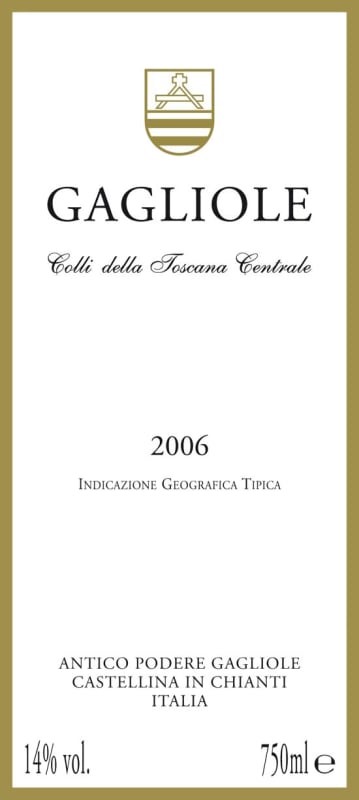 Gagliole Colli della Toscana Centrale Rosso 2006 Front Label