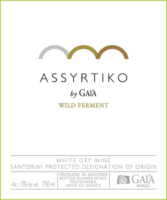 Gaia Santorini Wild Ferment Assyrtiko 2013 Front Label