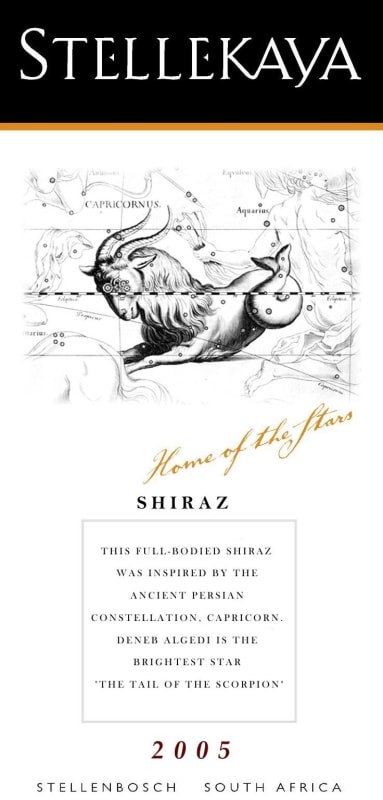 Stellekaya Shiraz 2005 Front Label