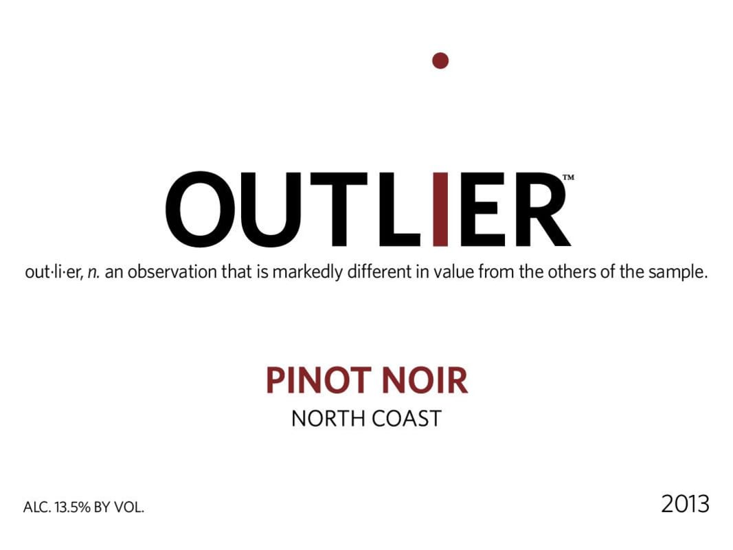 Bravium Outlier Pinot Noir 2013 Front Label