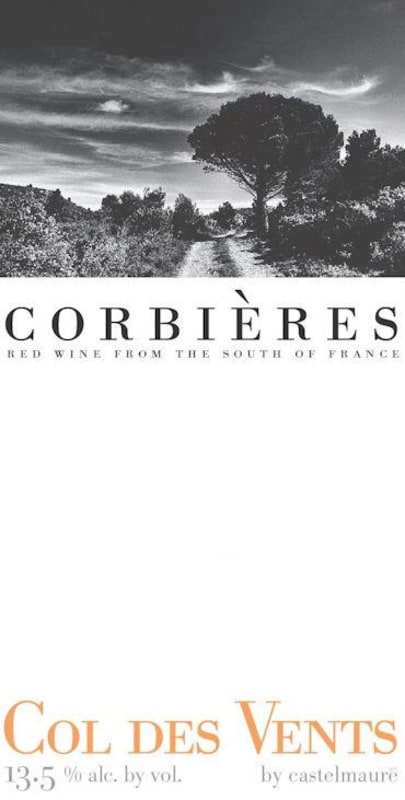 Castelmaure Col des Vents 2012 Front Label