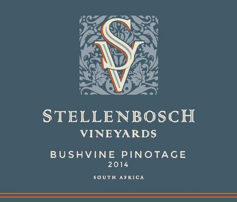 Stellenbosch Vineyards SV Bushvine Pinotage 2014 Front Label