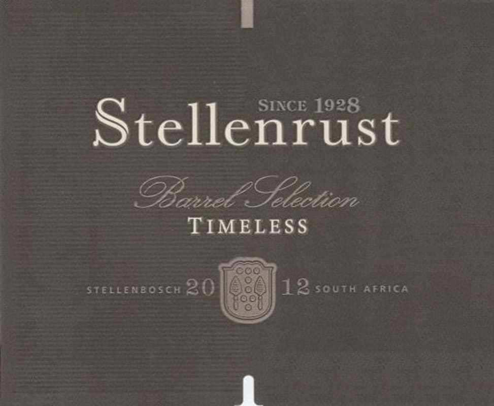 Stellenrust Wine Estate Timeless 2012 Front Label