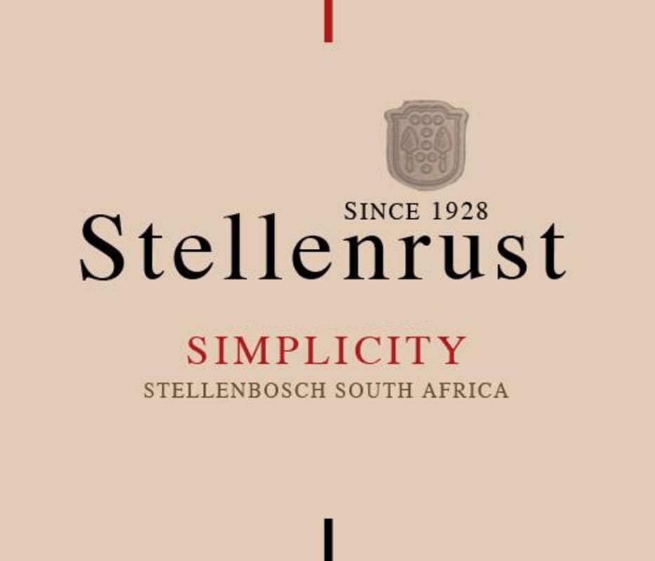 Stellenrust Wine Estate Simplicity 2013 Front Label