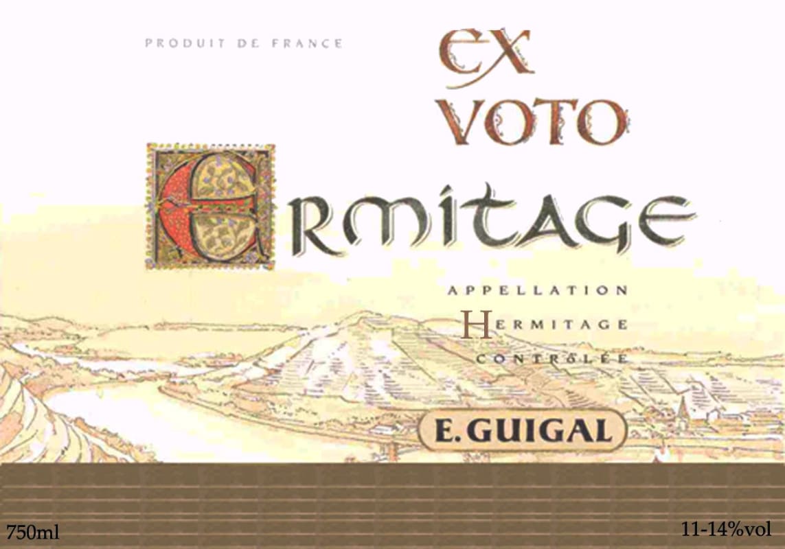 E. Guigal Hermitage Ex Voto Blanc 2007 Front Label