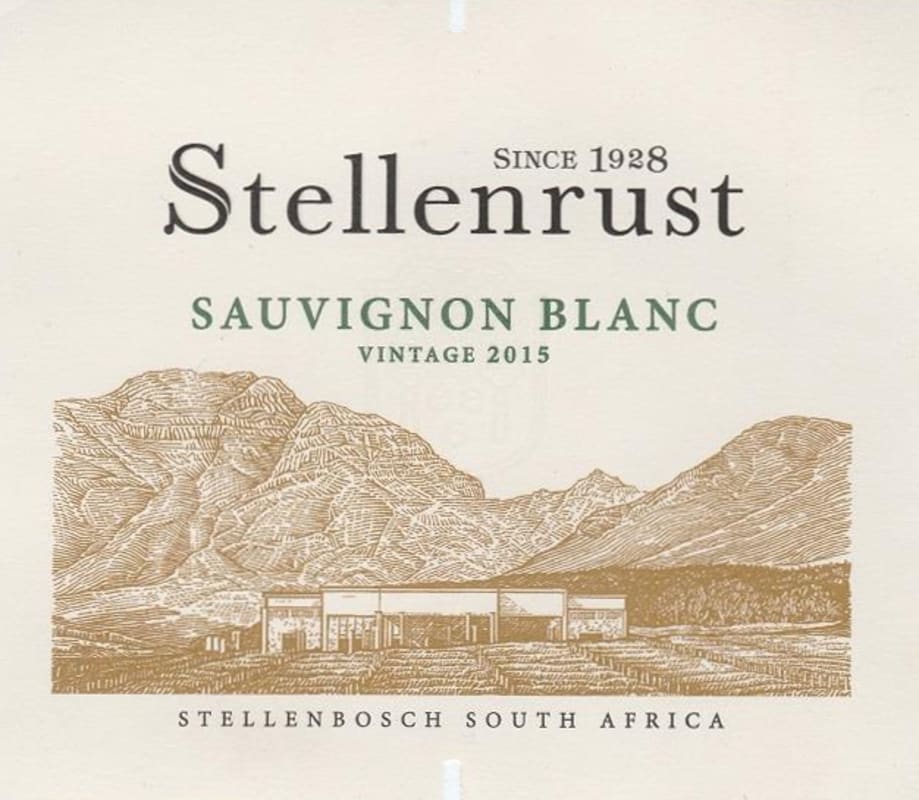Stellenrust Wine Estate Sauvignon Blanc 2015 Front Label