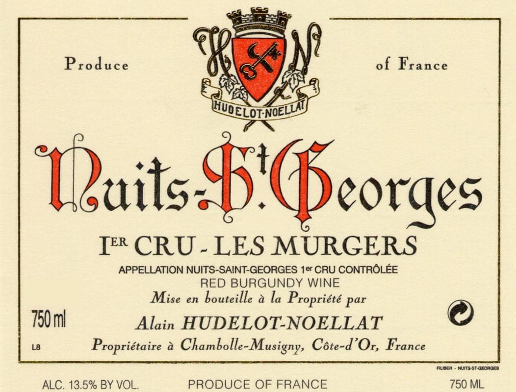 Hudelot-Noellat Nuits-St. Georges Les Murgers Premier Cru 2006 Front Label