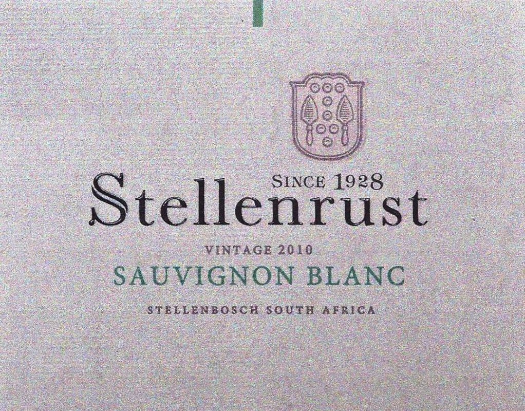 Stellenrust Wine Estate Sauvignon Blanc 2010 Front Label
