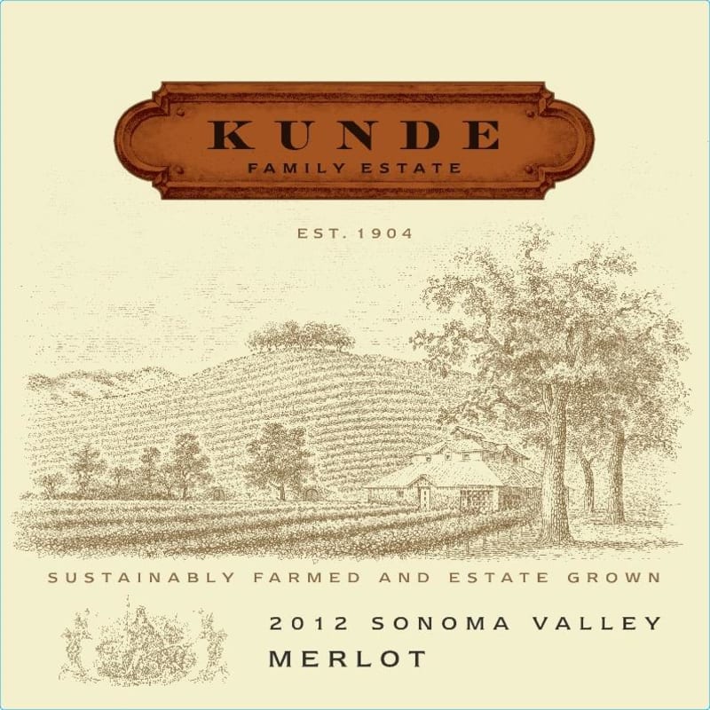 Kunde Merlot 2012 Front Label