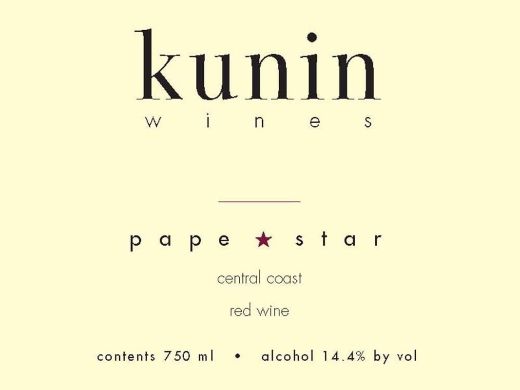 Kunin Pape Star Rouge 2010 Front Label