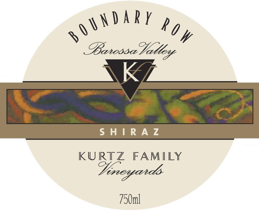 Kurtz Family Vineyards Boundary Row Shiraz 2003 Front Label