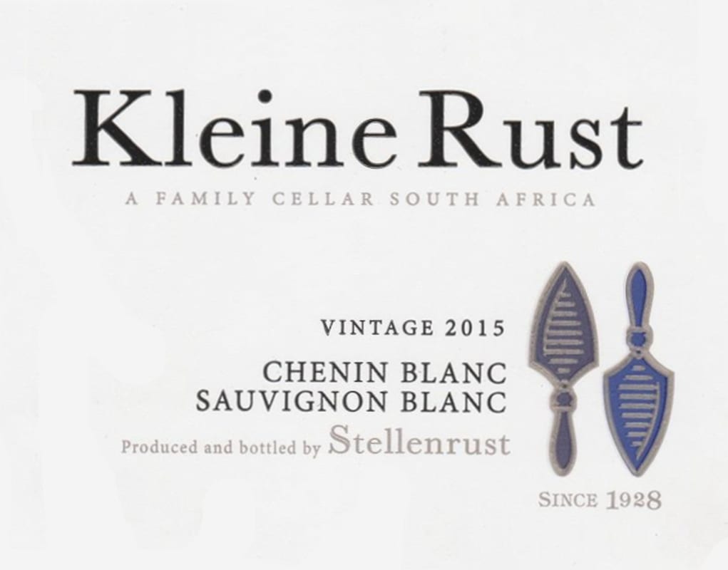 Stellenrust Wine Estate Kleine Rust Cellar Selection Chenin Blanc Sauvignon Blanc 2015 Front Label