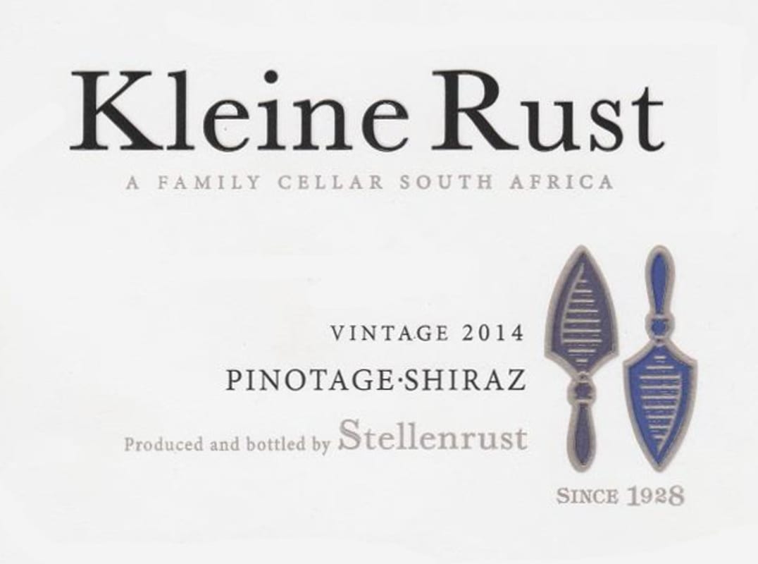 Stellenrust Wine Estate Kleine Rust Pinotage Shiraz 2014 Front Label