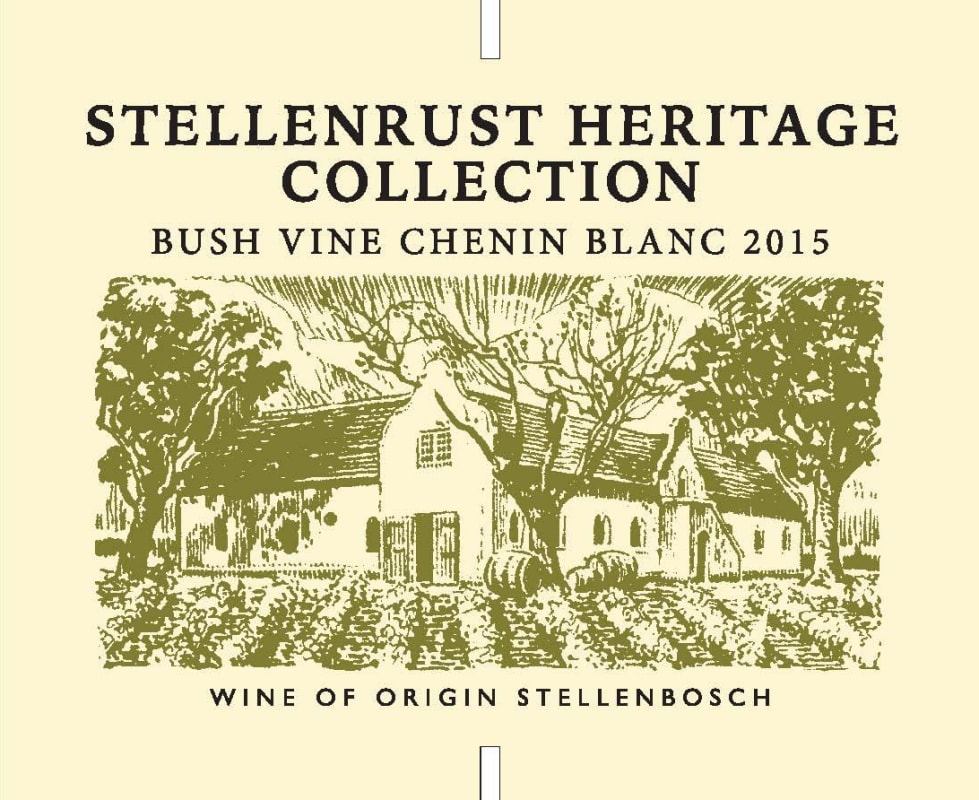 Stellenrust Wine Estate Heritage Collection Bush Vine Chenin Blanc 2015 Front Label