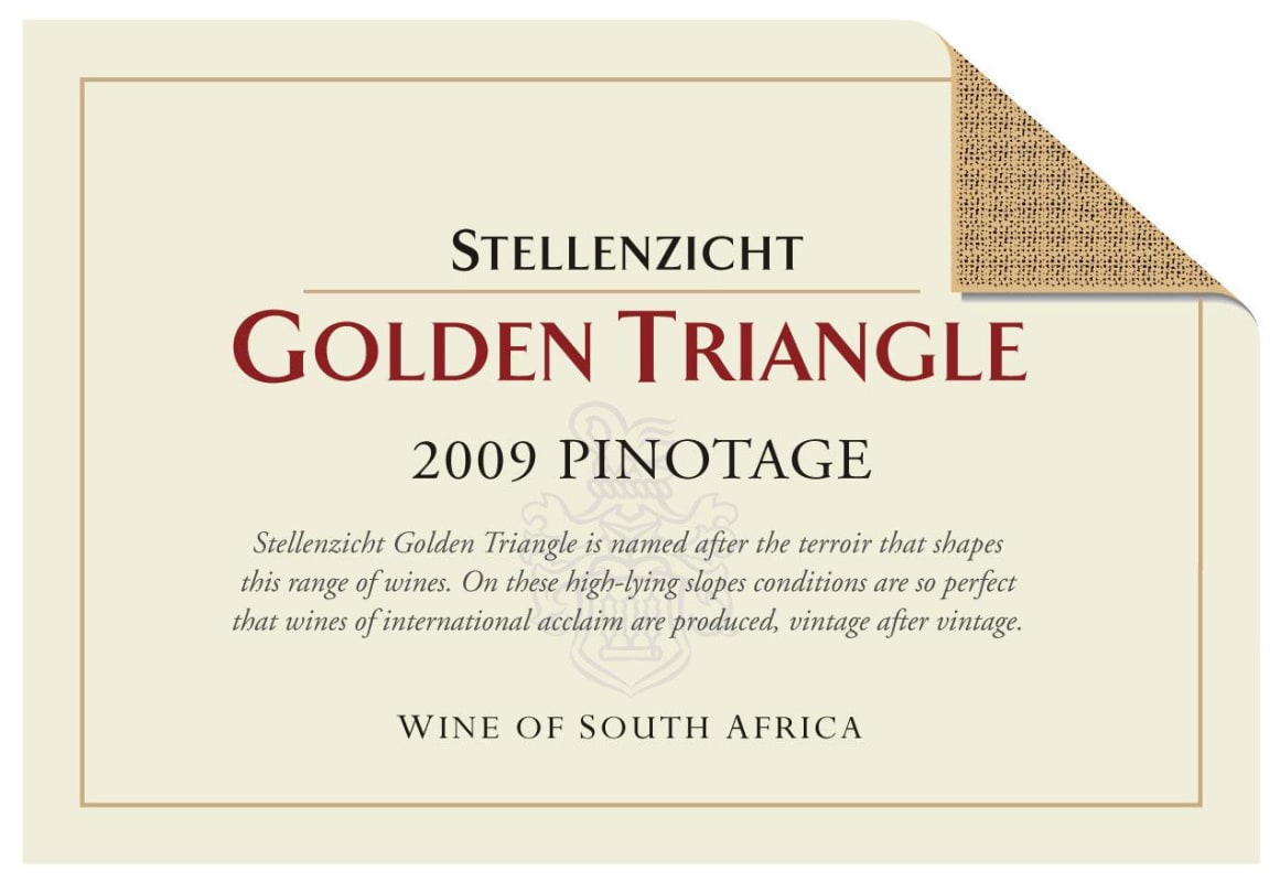 Stellenzicht Golden Triangle Pinotage 2009 Front Label