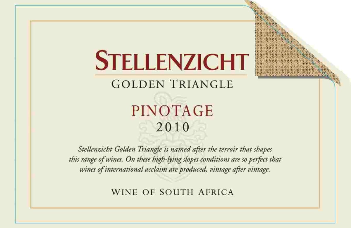 Stellenzicht Golden Triangle Pinotage 2010 Front Label