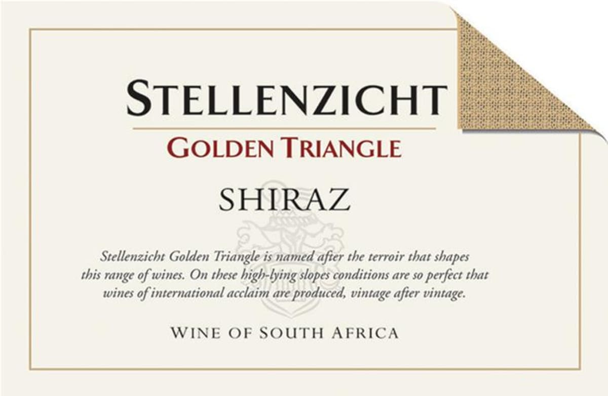 Stellenzicht Golden Triangle Shiraz 2007 Front Label