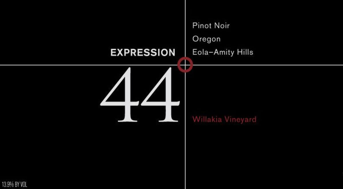 Expression 44 Willakia Vineyard Pinot Noir 2012 Front Label