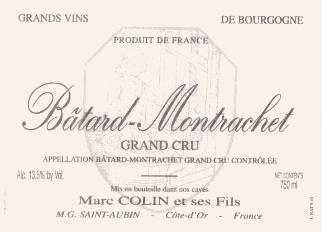 Marc Colin Batard Montrachet Grand Cru 2005 Front Label