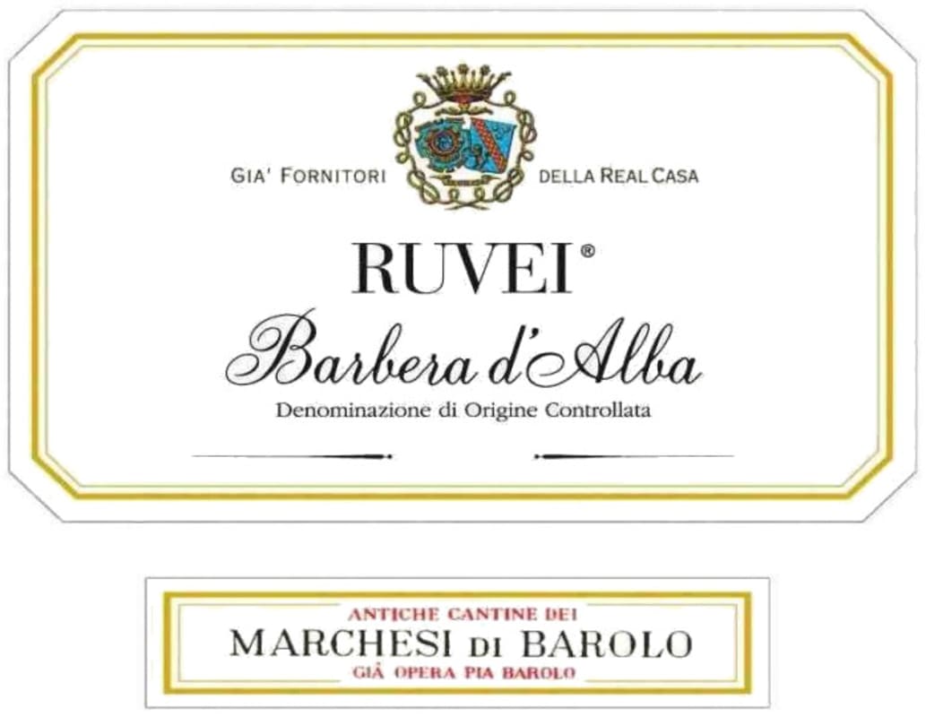 Marchesi di Barolo Barbera d'Alba Ruvei 2013 Front Label