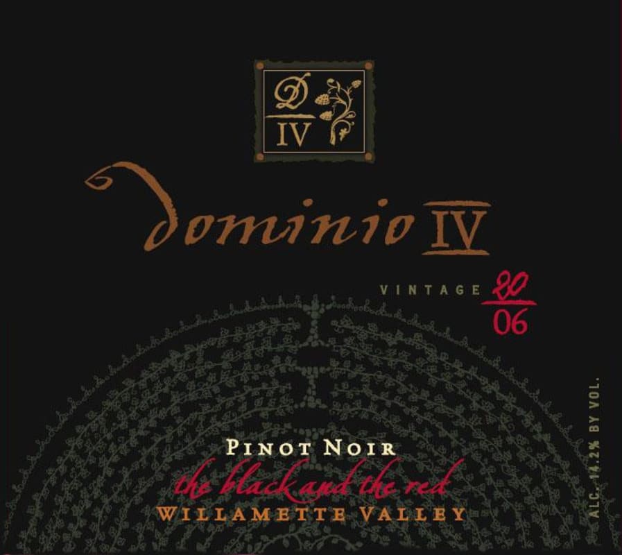 Dominio Wines IV The Black the Red Pinot Noir 2006 Front Label