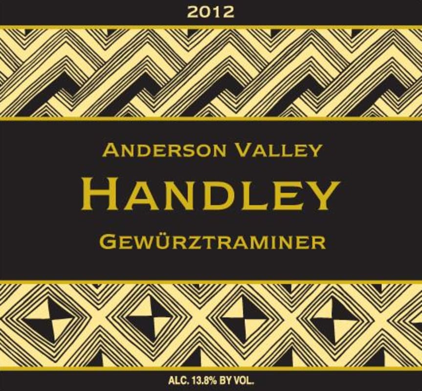 Handley Anderson Valley Gewurztraminer 2012 Front Label