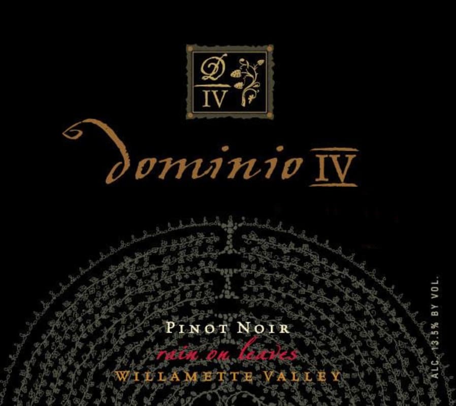 Dominio Wines IV Rain On Leaves Pinot Noir 2010 Front Label