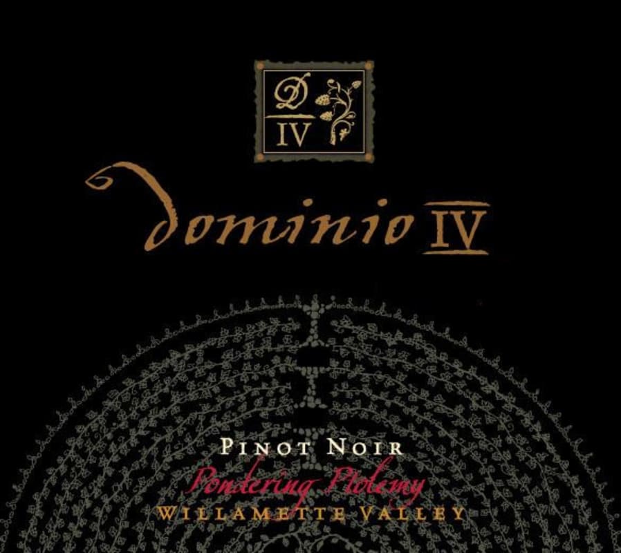 Dominio Wines IV Pondering Ptolemy Pinot Noir 2009 Front Label