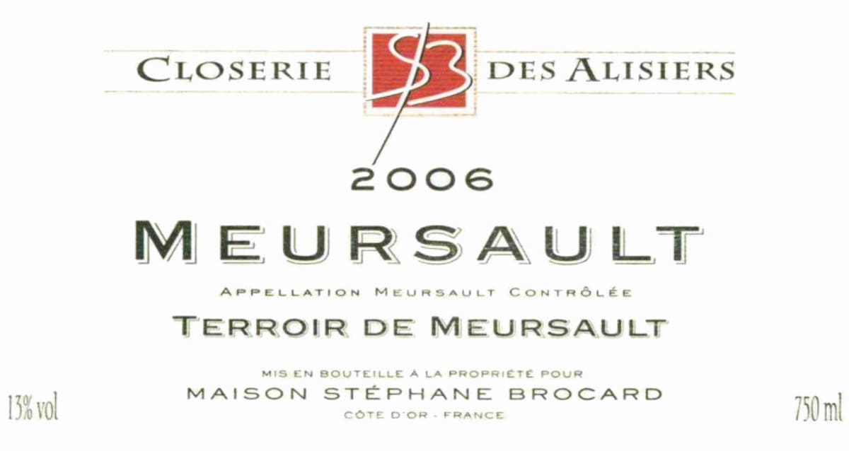 Stephane Brocard - Closerie des Alisiers Meursault Terroir de Meursault 2006 Front Label