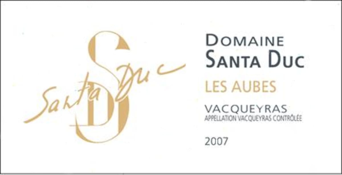 Domaine Santa Duc Vacqueyras Les Aubes 2007 Front Label
