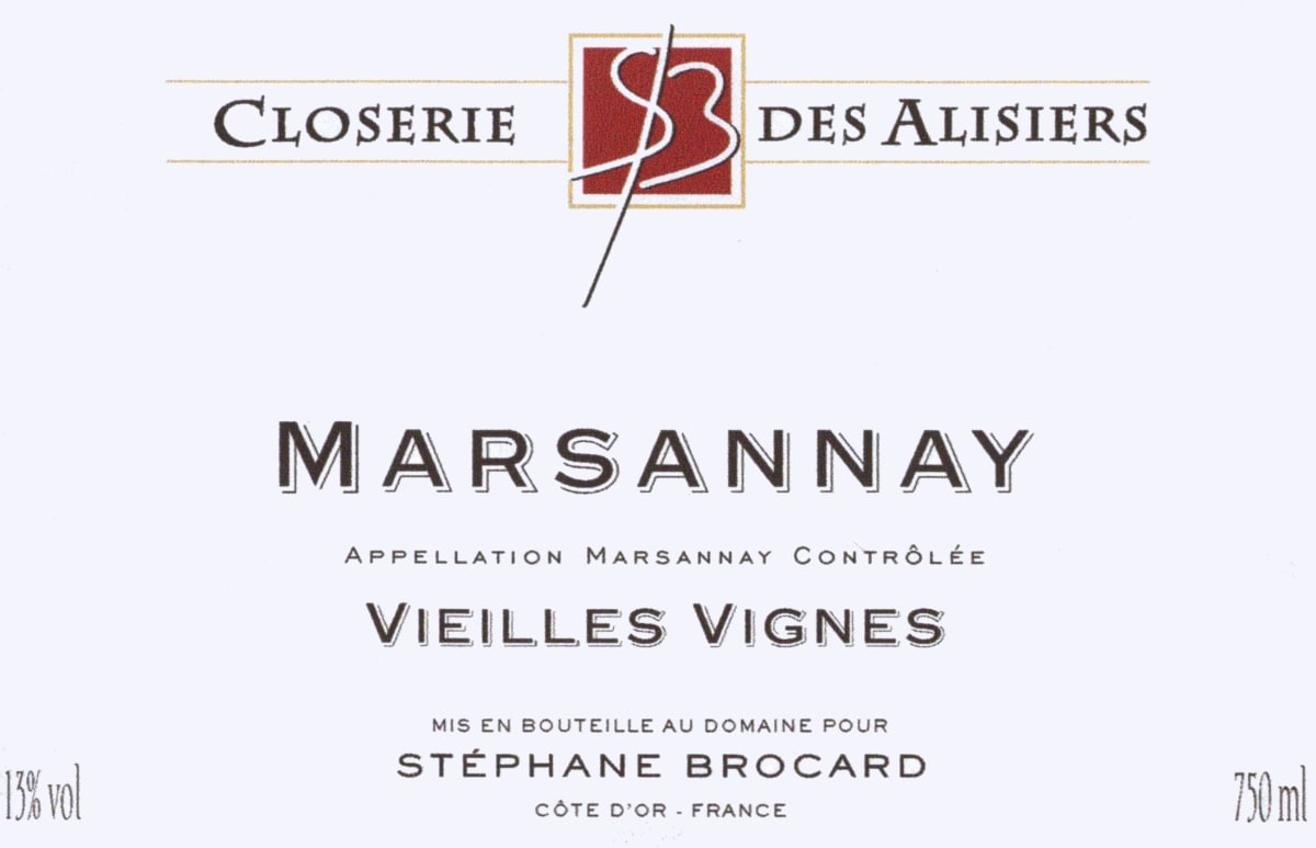 Stephane Brocard - Closerie des Alisiers Marsannay Vieilles Vignes 2013 Front Label