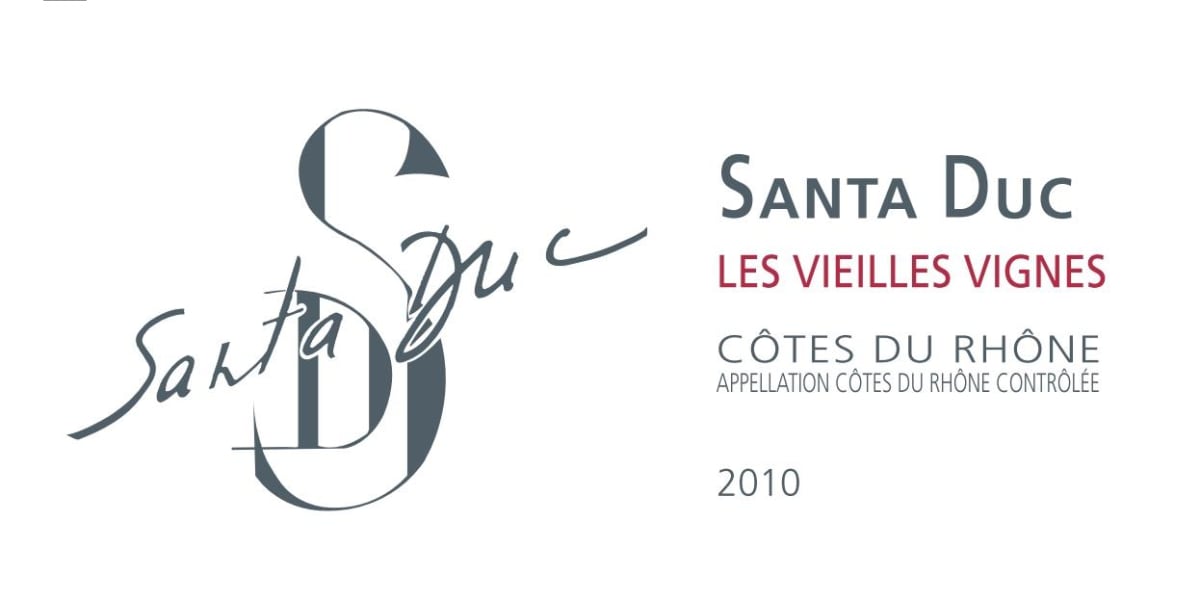 Domaine Santa Duc Cotes du Rhone Les Vieilles Vignes 2010 Front Label