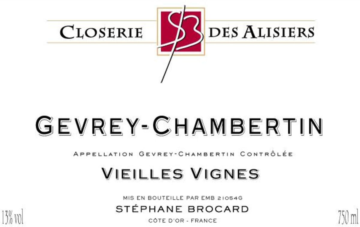 Stephane Brocard - Closerie des Alisiers Gevrey-Chambertin Vieilles Vignes 2013 Front Label