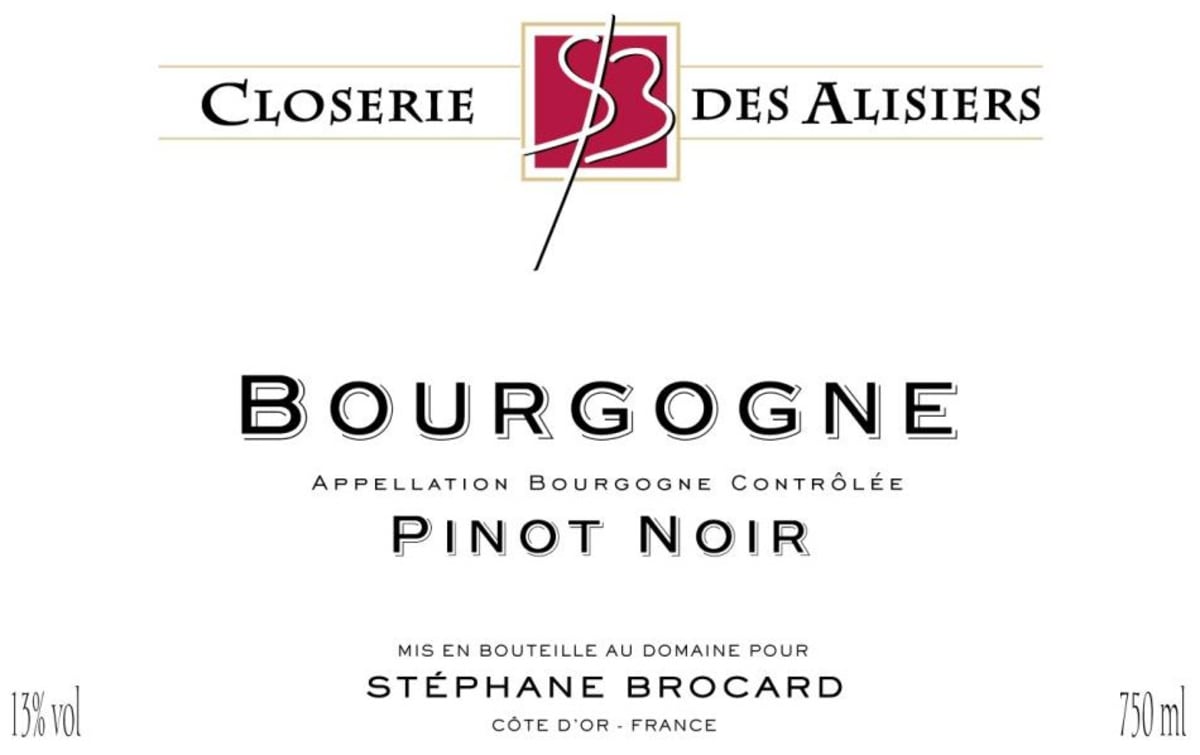 Stephane Brocard - Closerie des Alisiers Bourgogne Pinot Noir 2013 Front Label