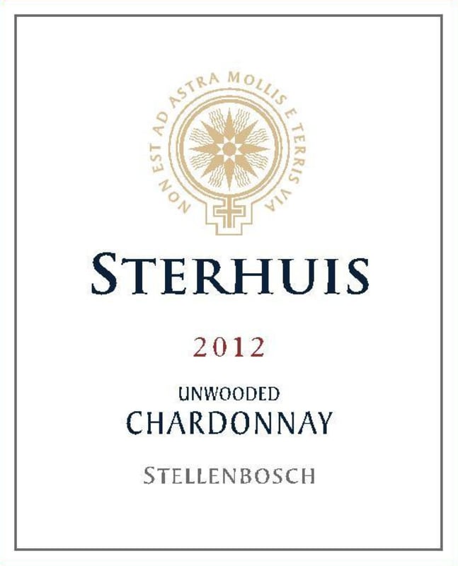 Sterhuis Wines Unwooded Chardonnay 2012 Front Label