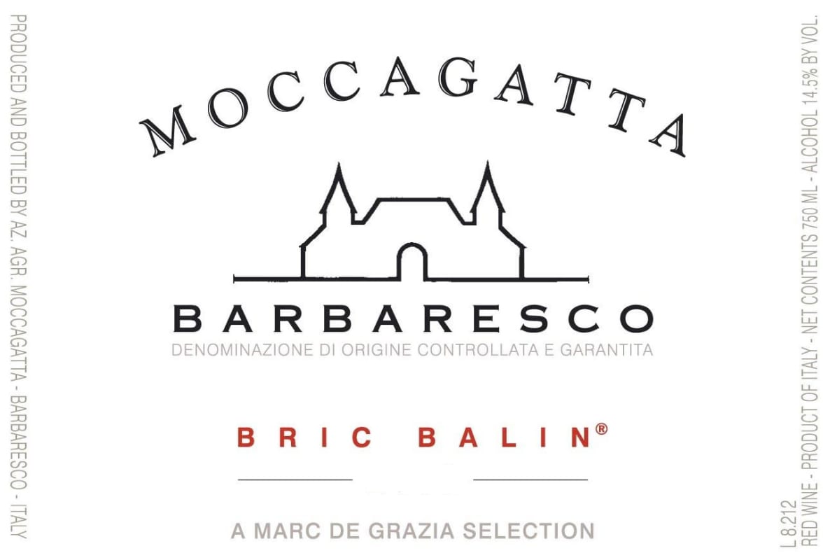 Moccagatta Barbaresco Bric Balin 2011 Front Label