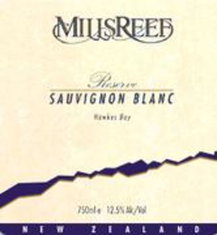Mills Reef Reserve Sauvignon Blanc 2000 Front Label